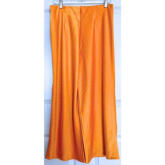 JOIE Wide Leg Satin Yellow Pants Size 4 NWT - Picture 2 of 5